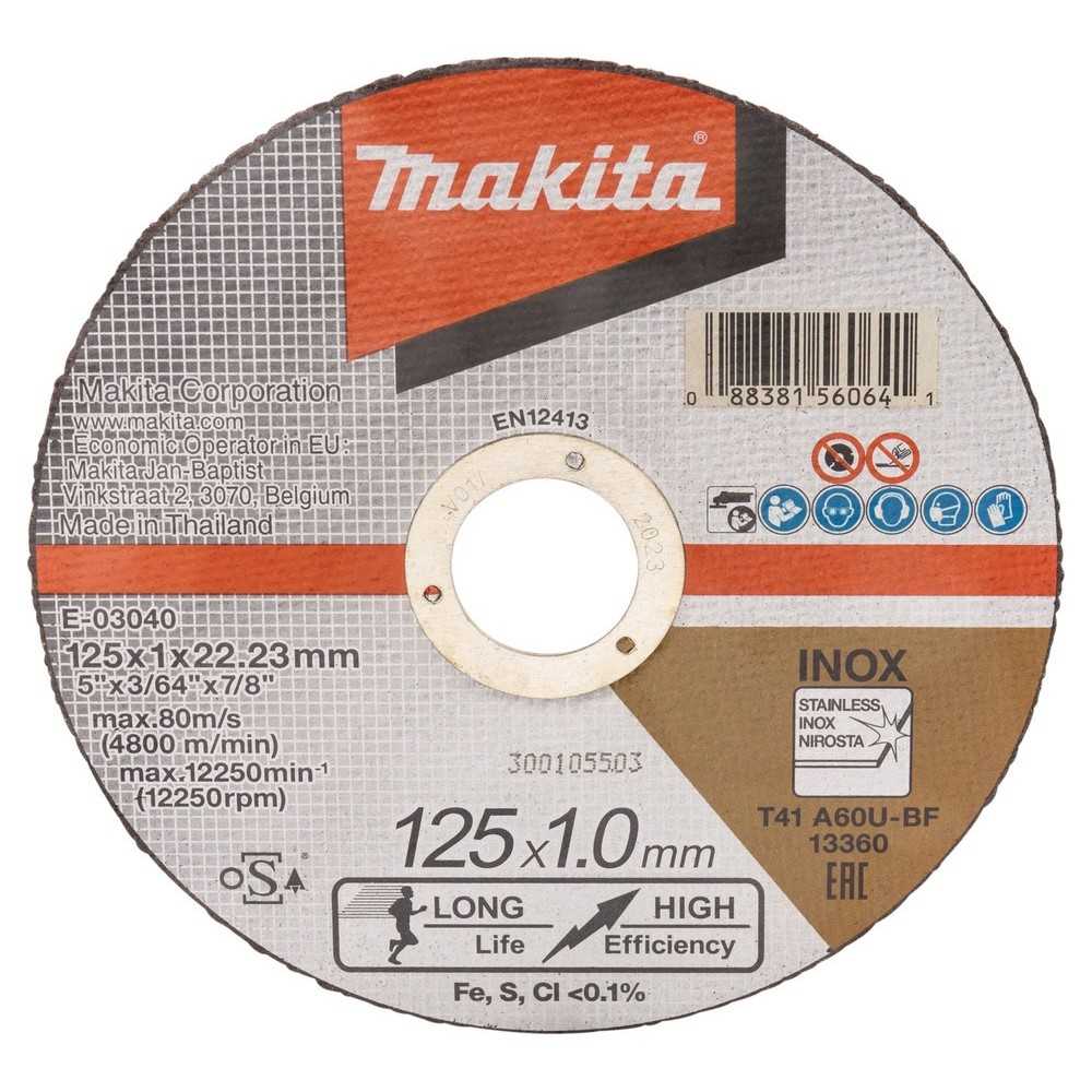 UUS TOODE MAKITA LÕIKKEKETAS 125x1 mm RST/ METALL E-03040