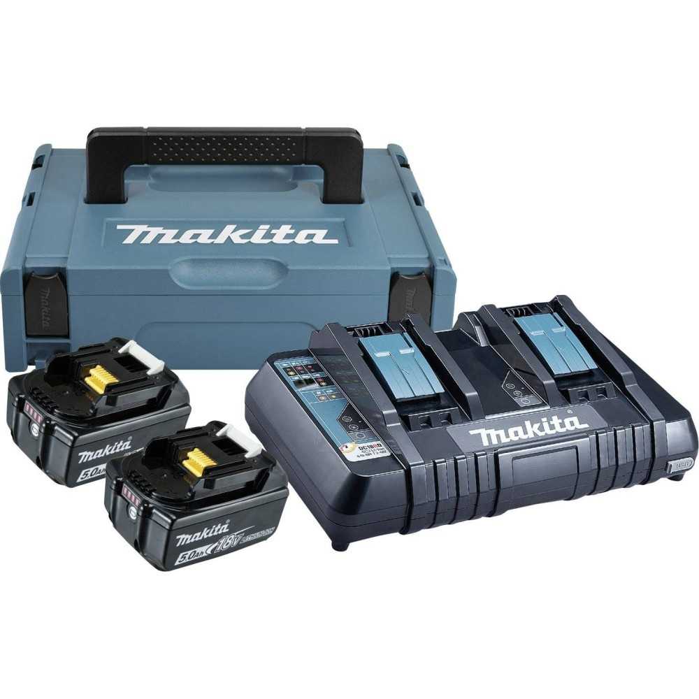 Makita powerpack 197629-2 18V (2x5,0Ah BL1850B + dual kiirlaadija)