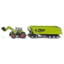 Traktor esilaaduriga+Fliegl treiler