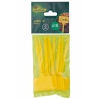 Kollased taimeetiketid 5x15cm,10tk/pakend