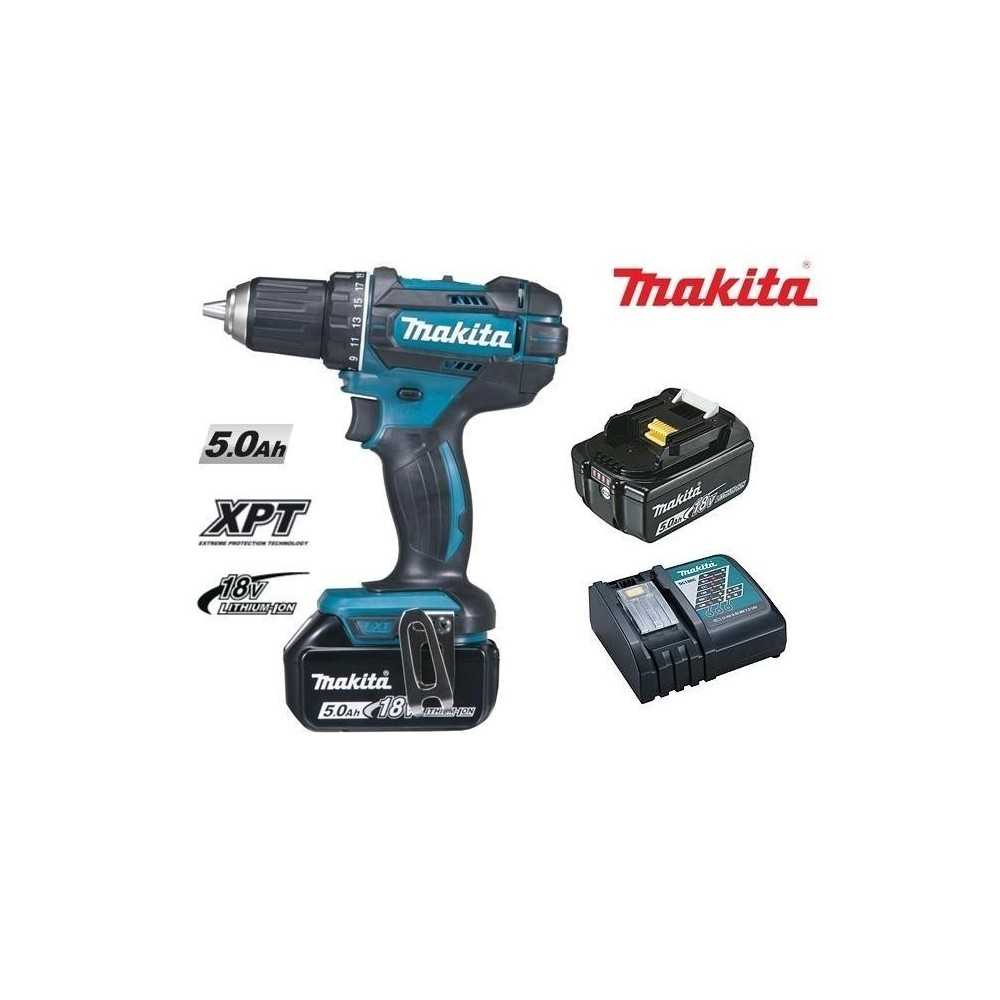 Akutrell Makita DDF482RTJ 2*5.0Ah+kiirlaadija