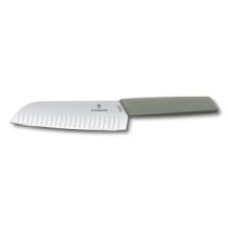 Swiss Modern Santoku, 17cm, olive, blister