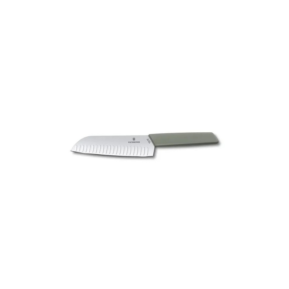 Swiss Modern Santoku, 17cm, olive, blister