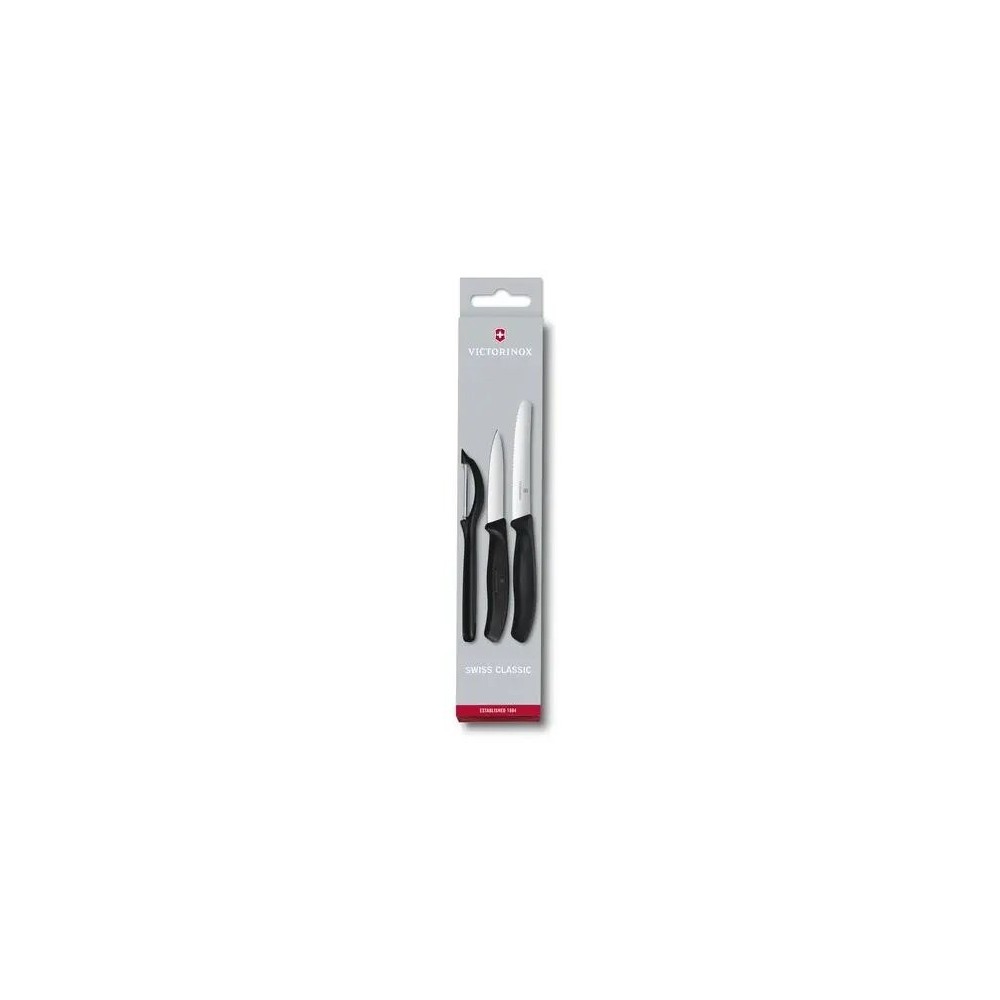 Paring knife set, 3 pcs., black