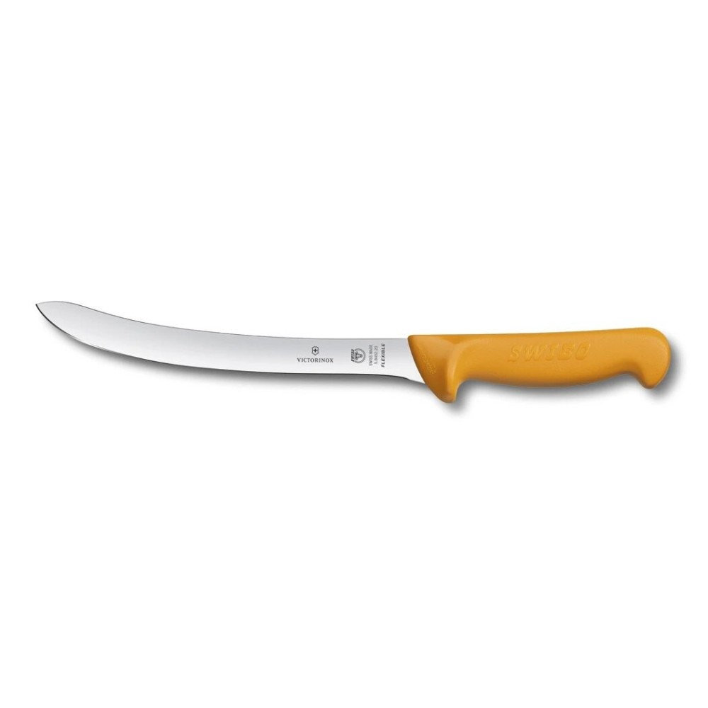 Swibo, Fish filleting knife, flexible, curved blade, 20 cm, yello