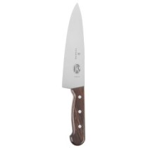 Chefs knife, extra broad blade, 20 cm, wood