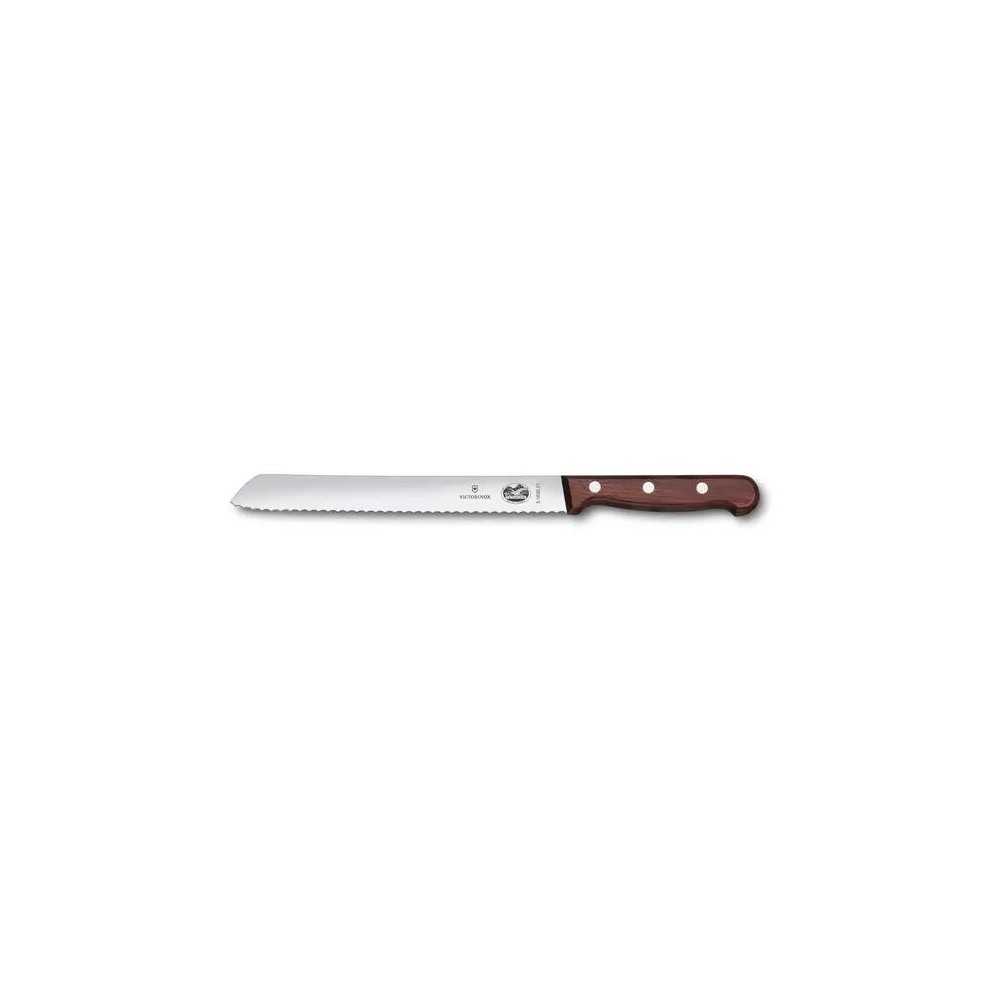 Bread knife, 21 cm, wavy, wood