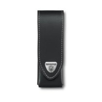 Belt pouch, leather, black, for 4 layers