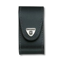 Belt pouch, leather, black