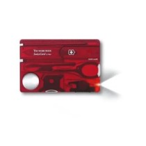 Swiss Card Lite, white LED, red transparent