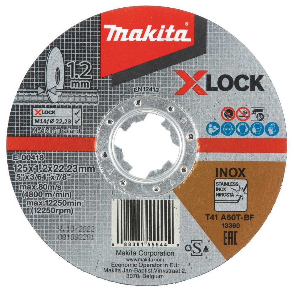 LÕIKEKETAS 125X1,2MM, X-LOCK (A60T), INOX