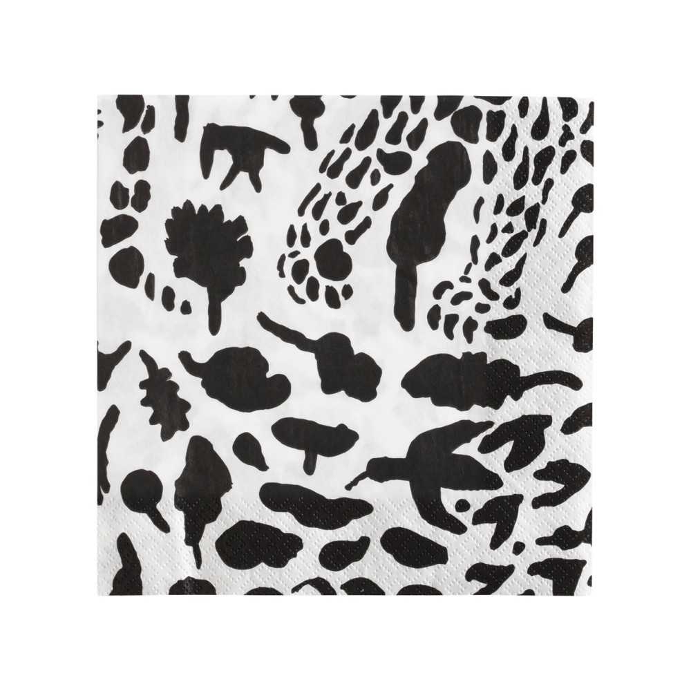 OTC paper napkin 33x33cm Gepard must-valge